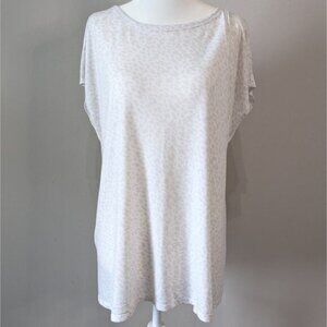 Old Navy Active Go-Dry Leopard Tank Top Size Medium Cream Open Back Tie